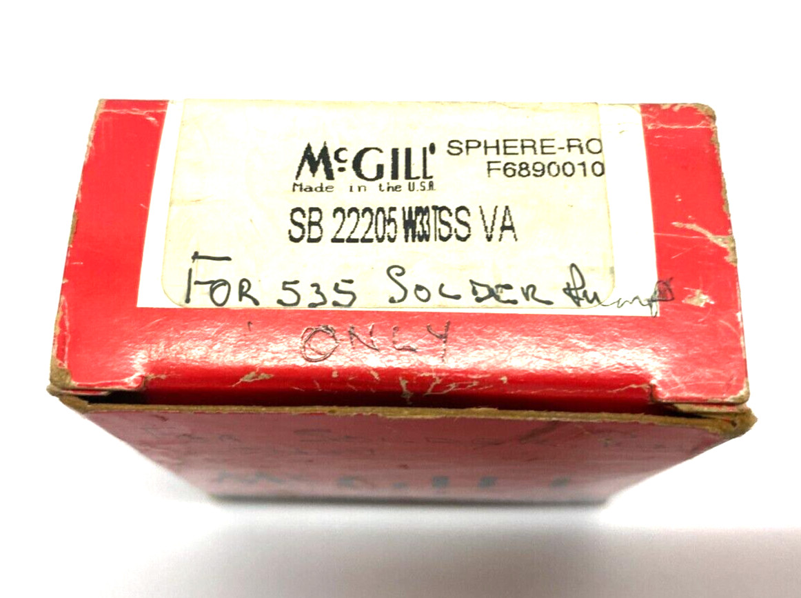 McGill SB 22205W33TSS VA SPHERE-ROL Radial Spherical Roller Bearing