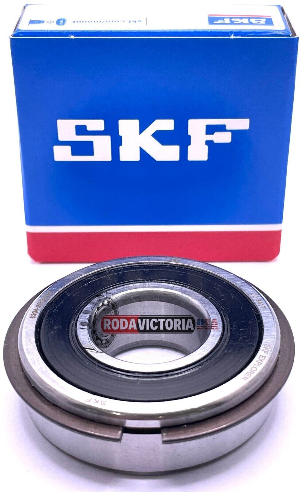 6204 2RSH NR 20x47x14mm SKF RUBBER SEALED Groove Ball Bearing + SNAP RING