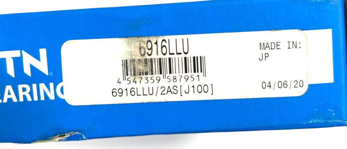NTN 6916 LLU 2/AS MD SZ BALL BEARING