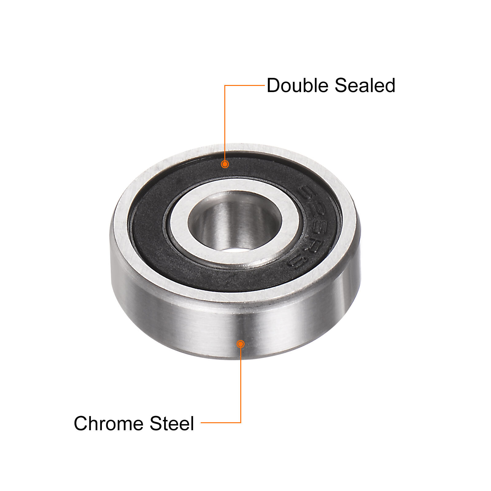 16pcs 625-2RS Deep Groove Ball Bearings Chrome Steel Z2 Bearing 5 x 16 x 5mm