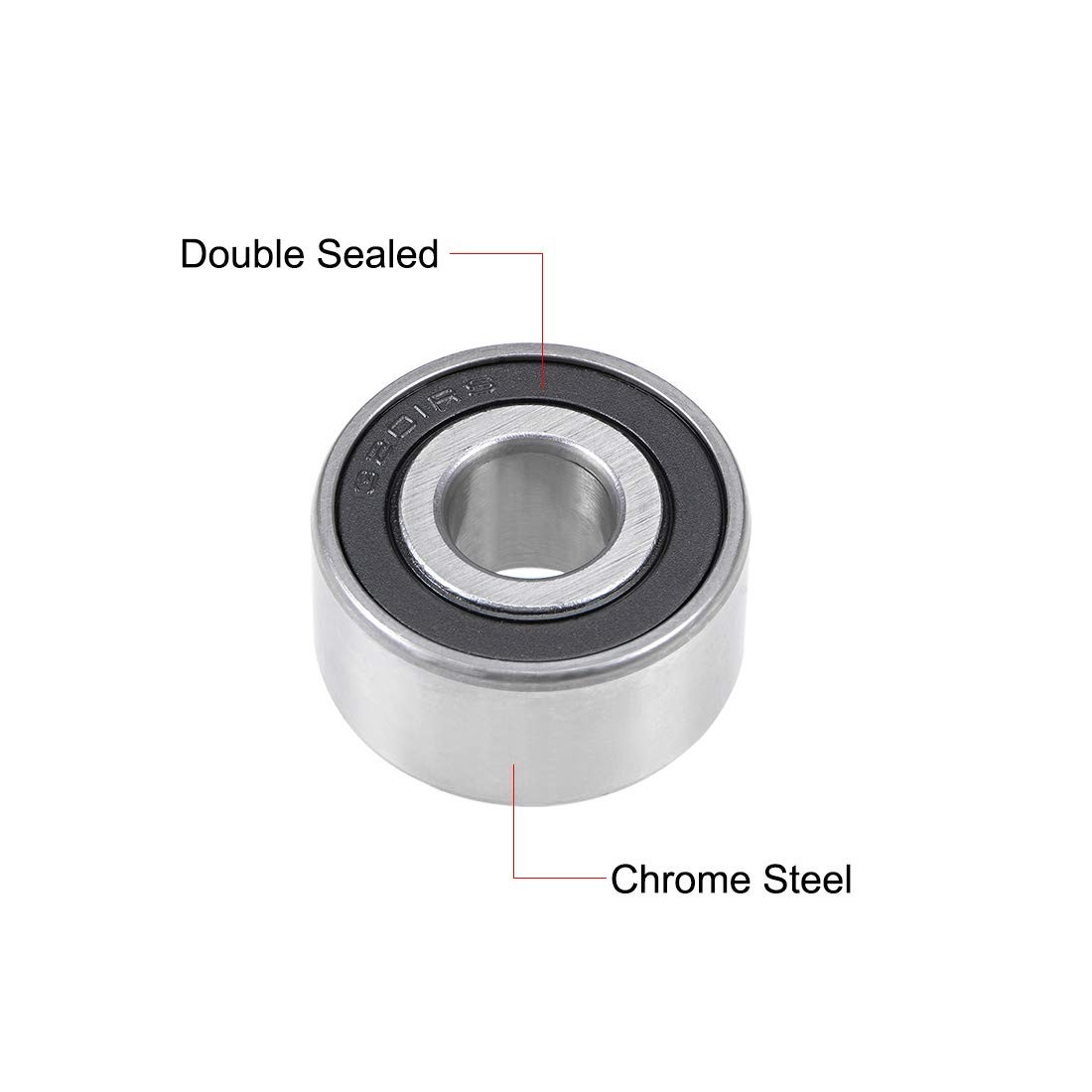 uxcell 3201-2RS Angular Contact Ball Bearing 12x32x15.9mm Sealed Bearing 3pcs