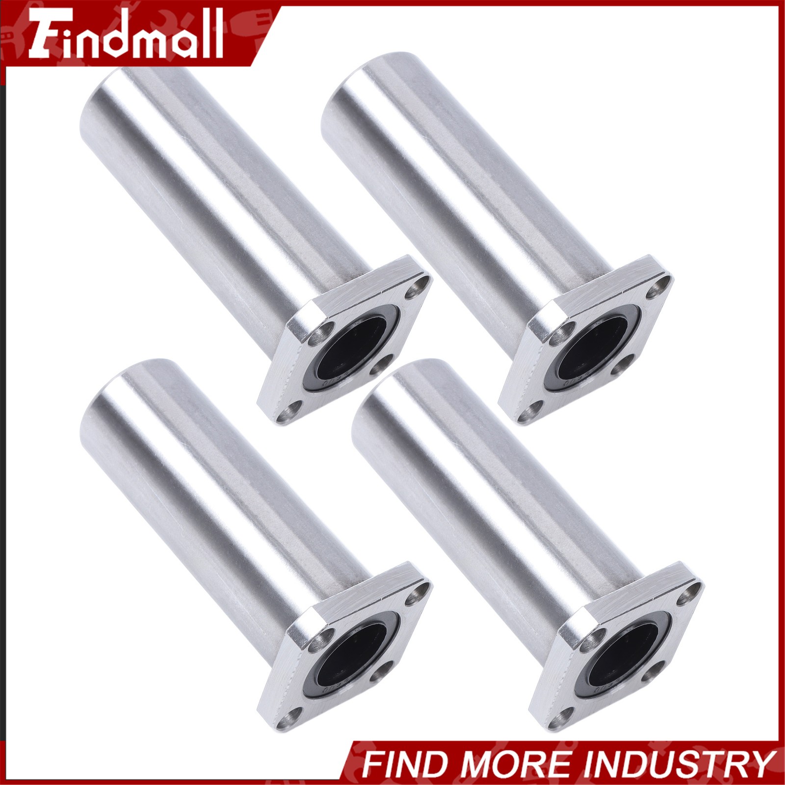 Findmall Steel Cage LMK25UU Linear Bearing 25x40x59mm Square Flange for CNC