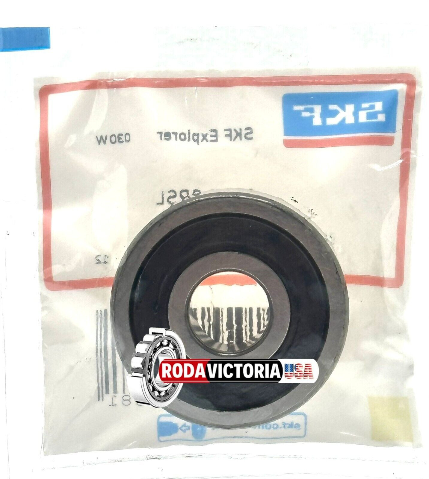 SKF 6200 2RSL C3 DEEP GROOVE BALL BEARING, RUBBER SEALED 10x30x9mm 6200VVC3 SKF
