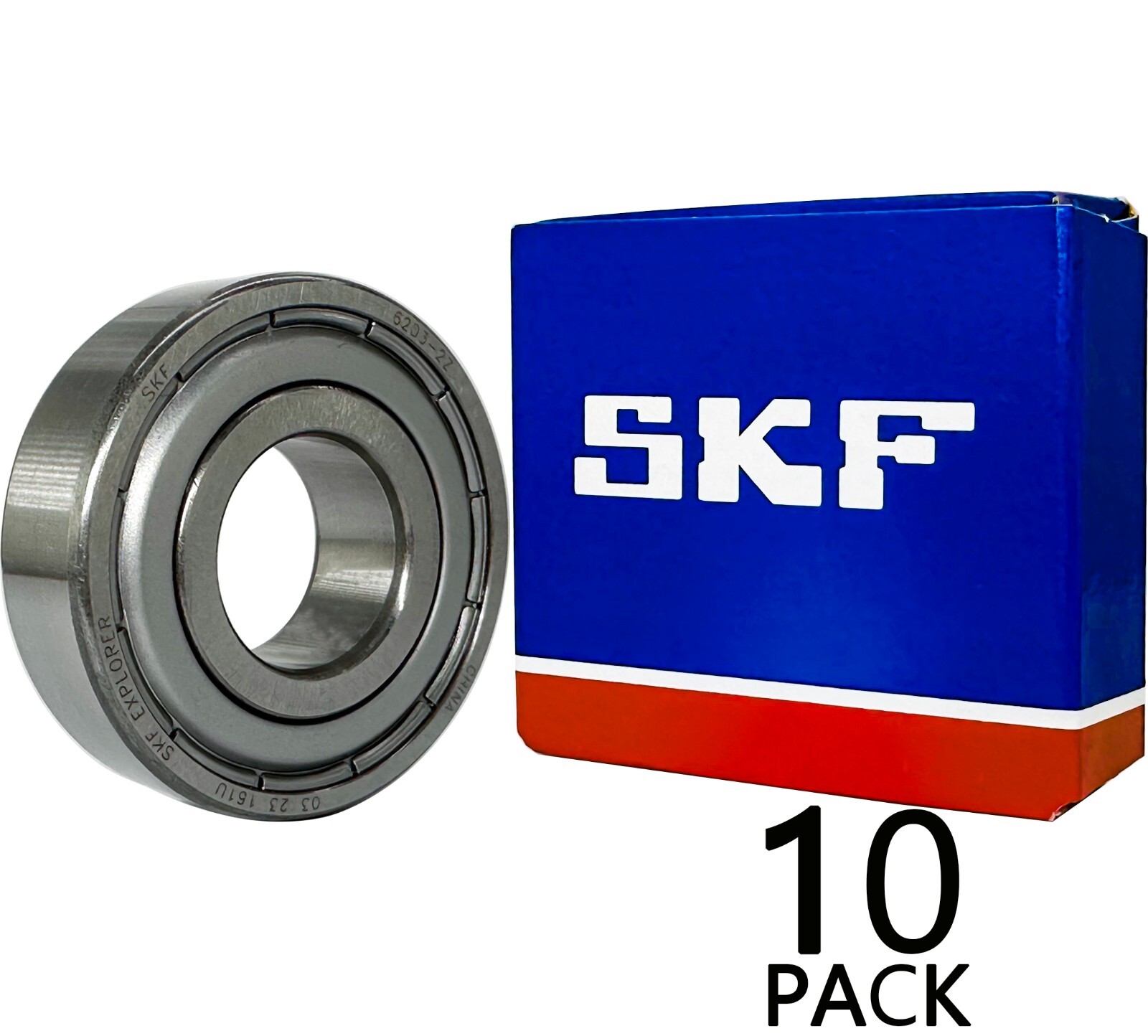 10PACK SKF 6203-2Z Double Metal Seal Ball Bearings 17x40x12mm 6203ZZ 6203-ZZ