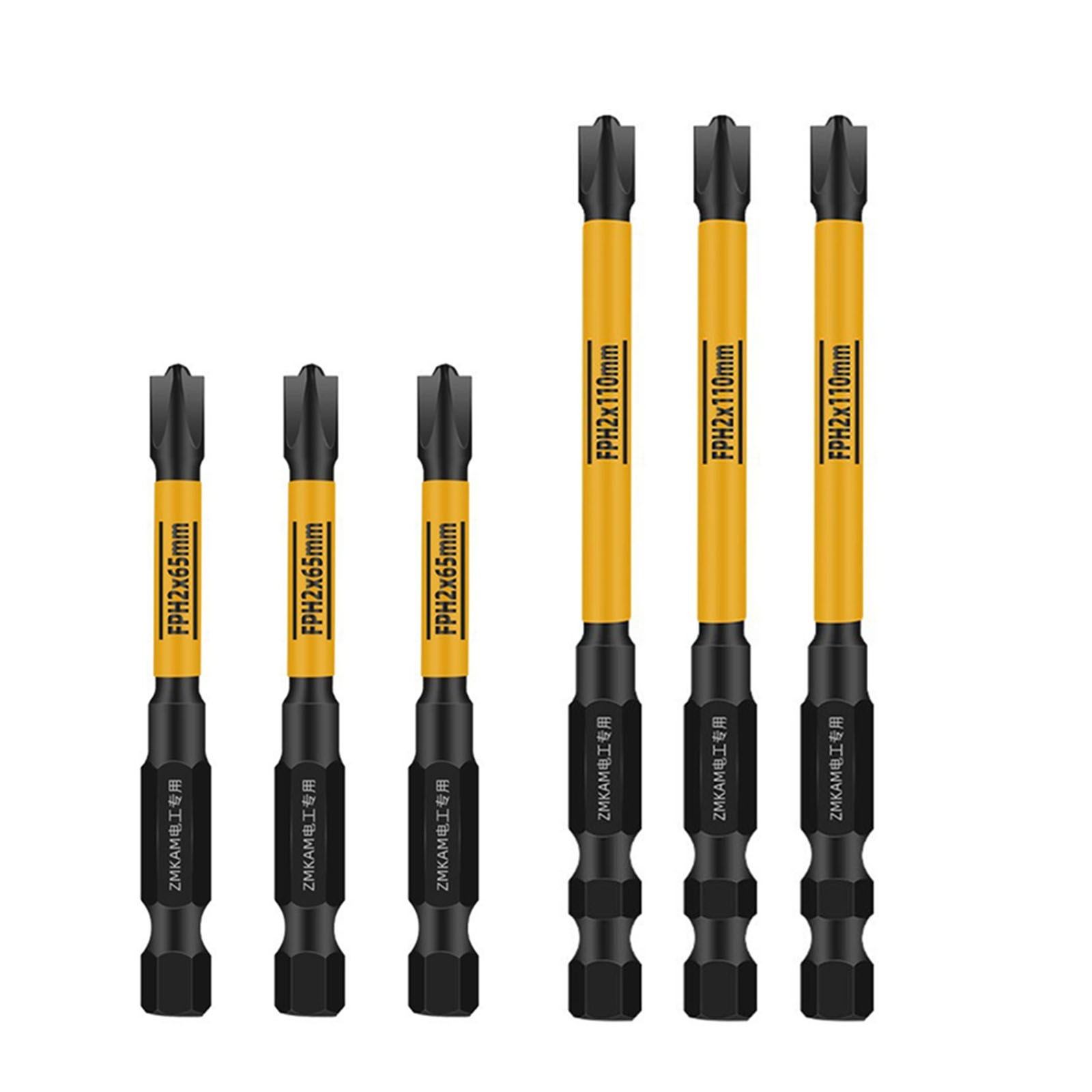 Rust Resistant Magnetic Screwdriver Bit Set FPH2 for S 2 Alloy Steel 65 110