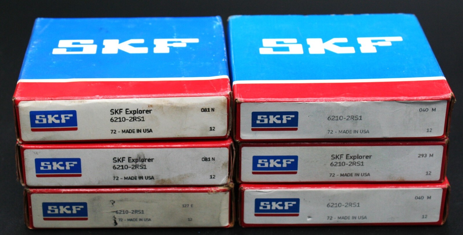 One (1) SKF 6210 2RS1 Deep Groove Bearing 50 MM ID USA GOSS WP.5488950 NEW