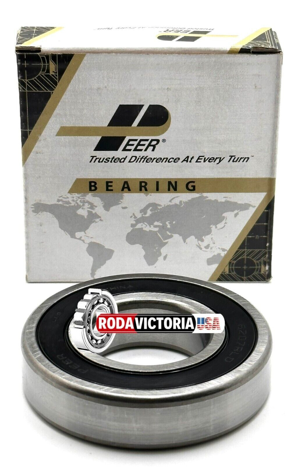 PEER 6207 2RLD C3 BALL BEARING, RUBBER SEALED 35x72x17mm 6207 2RS C3
