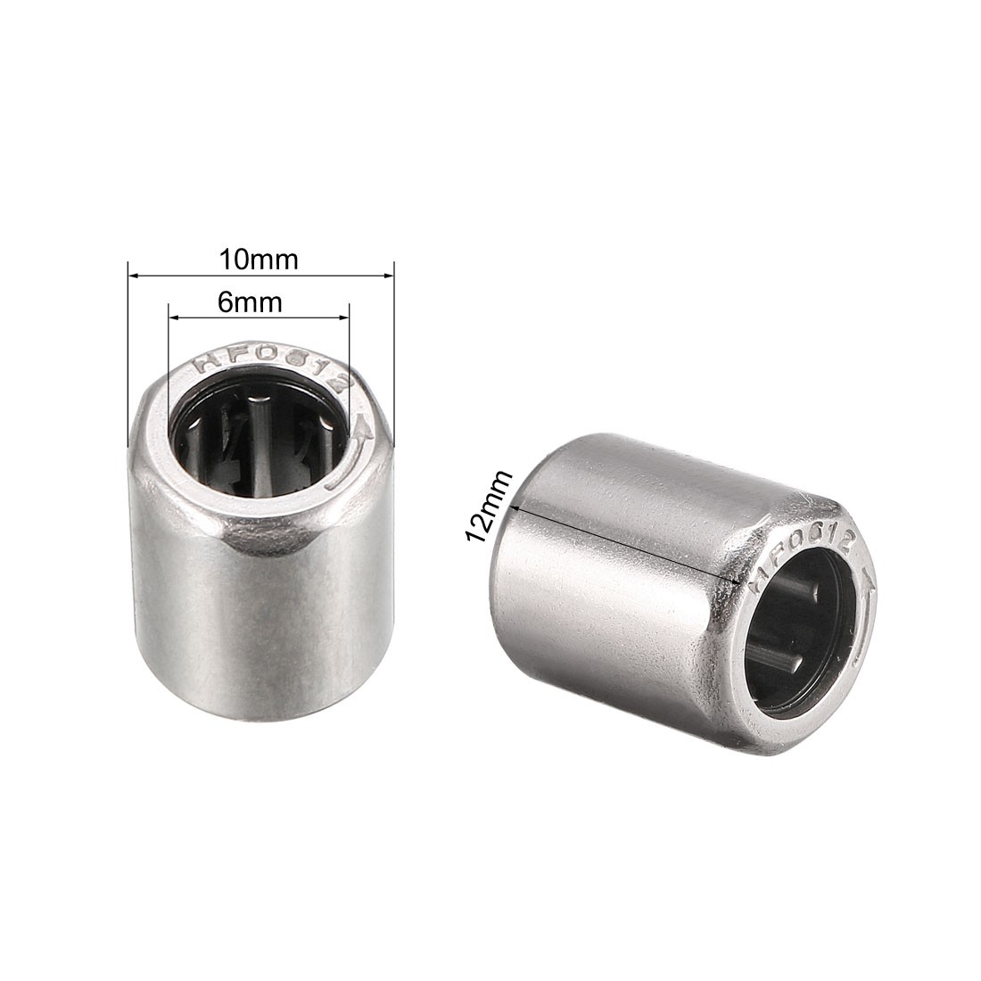 5pcs Needle Roller Bearings One Way Bearing 6mm Bore 10mm OD 12mm Width