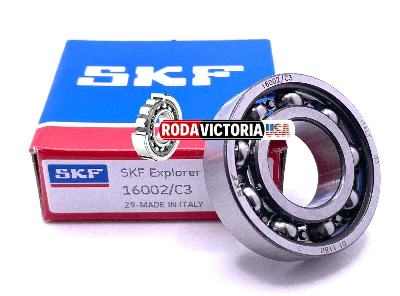 SKF 16002 Ball Bearing 15x32x8 Bore ID 15mm x OD 32mm x 8mm 15×32 mm