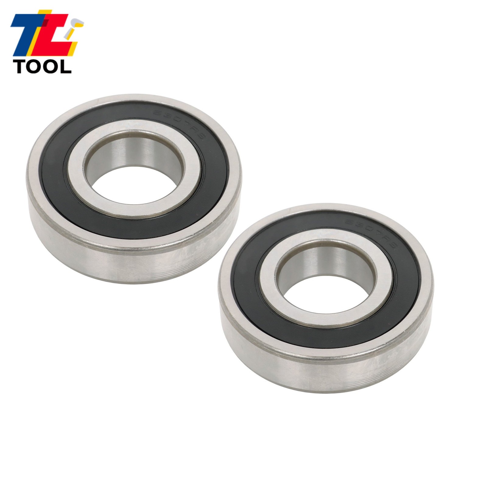 Industrial 6307-2RS Ball Bearing 2 Pack 35x80x21mm Rubber Seal