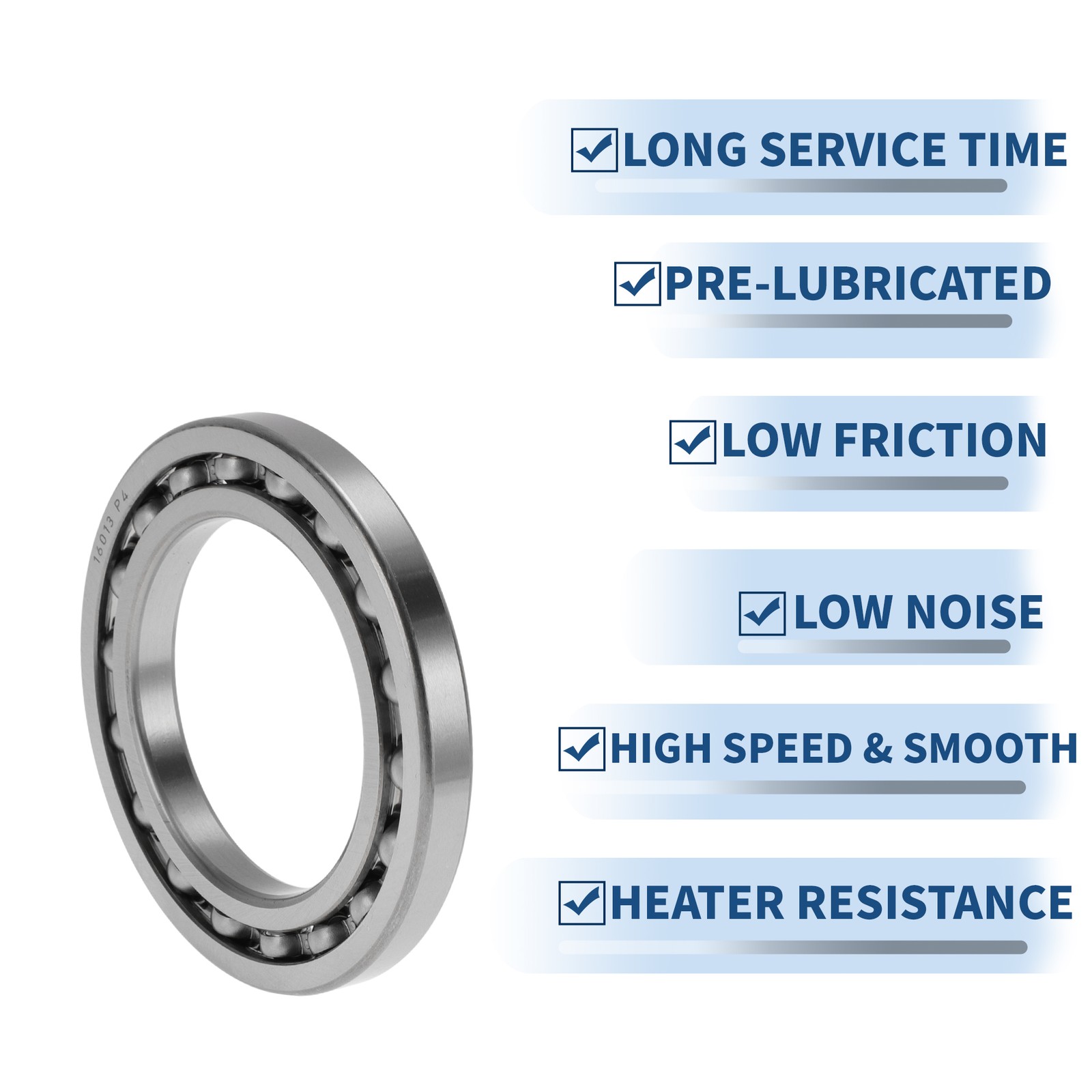 16013 bearings 65x100x11mm P4 open 1 pc for car scooter universal silver