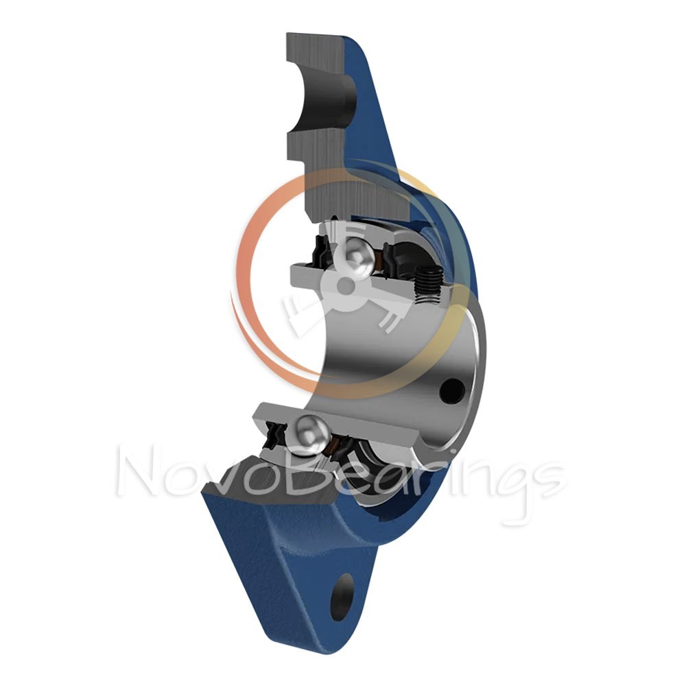 FL207 2-bolt Flanged Oval Housing for xx207 insert ball bearings by SNR brand