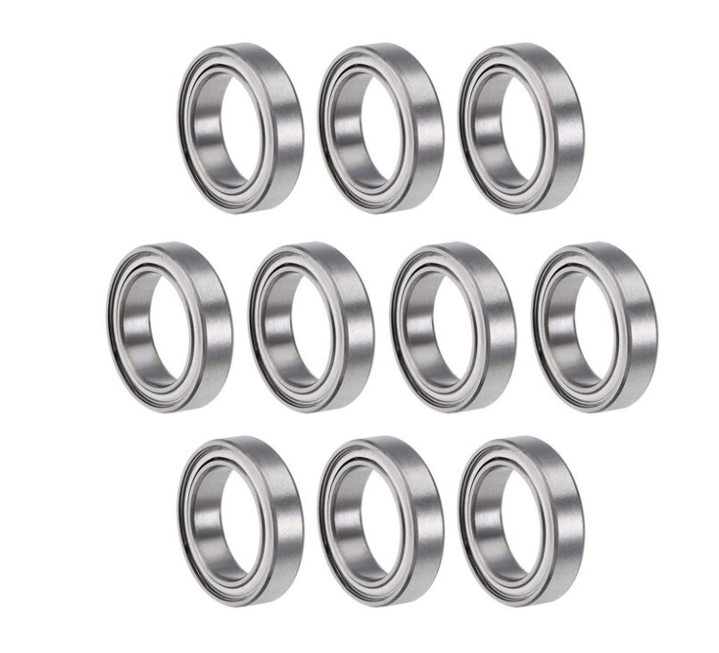 10pc 6701ZZ Deep Groove Ball Bearings, Chrome Steel Z2 Double Metal, 12x 18x 4mm