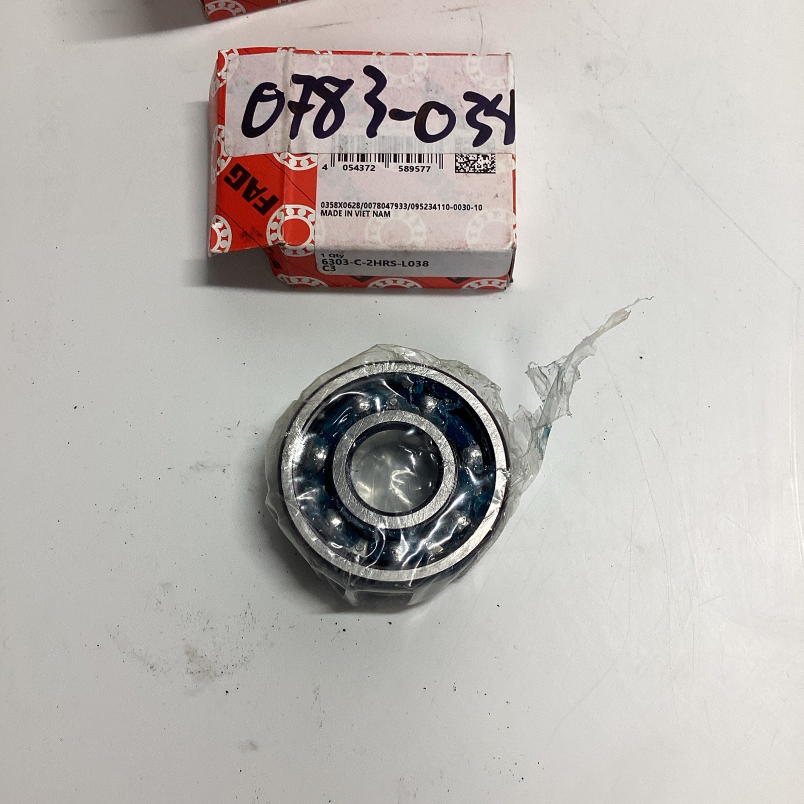 FAG 6303-C-2HRS-L038C3 Roller Bearing Lot Of 10 AC-165
