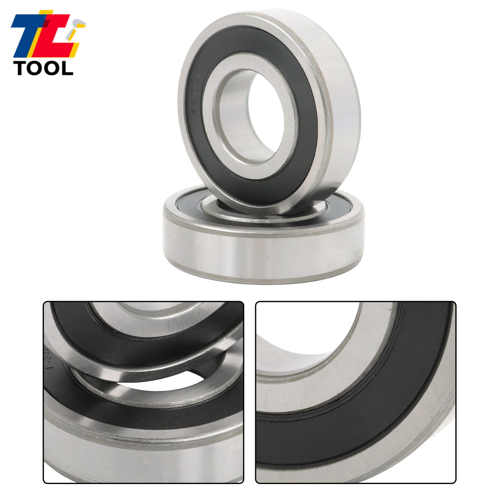 Industrial 6307-2RS Ball Bearing 2 Pack 35x80x21mm Rubber Seal