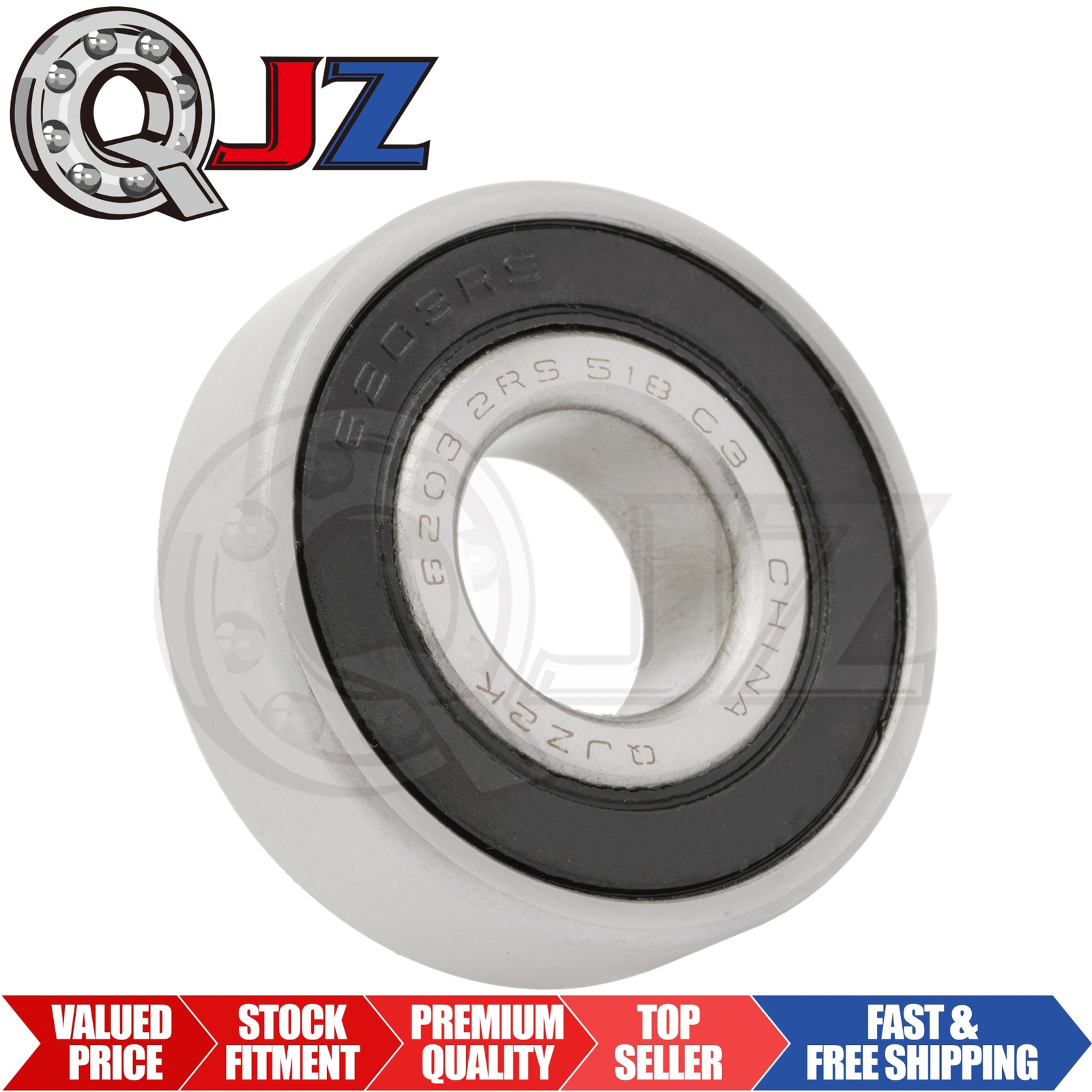 [Qty.1] 6203-2RS-5/8 Deep Groove/Radial Ball Bearing [5/8″ID x 40mm OD x 12mm W]