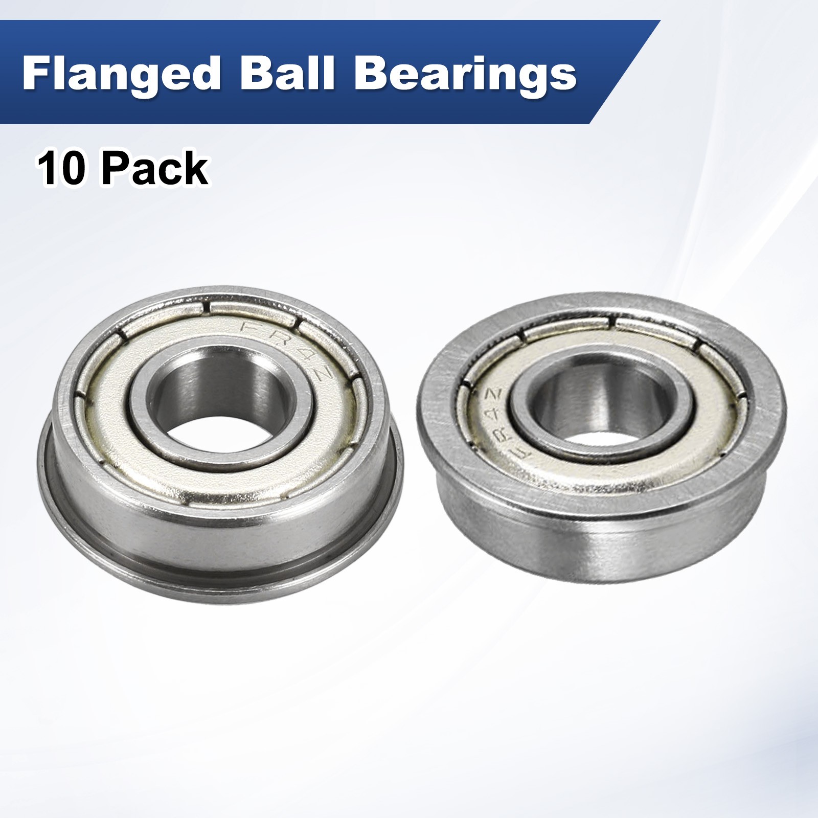 10-Pack FR4ZZ Flanged Ball Bearing, 1/4″ x 5/8″ x 13/64 Metal Sealed
