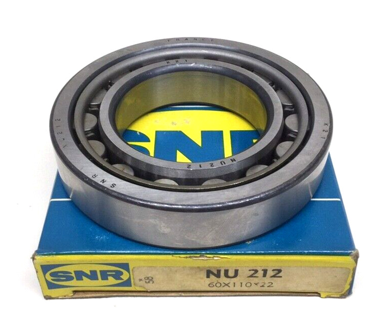 SNR NU212 Cylindrical Roller Bearing 60mm ID X 110mm OD X 22mm W NU-212