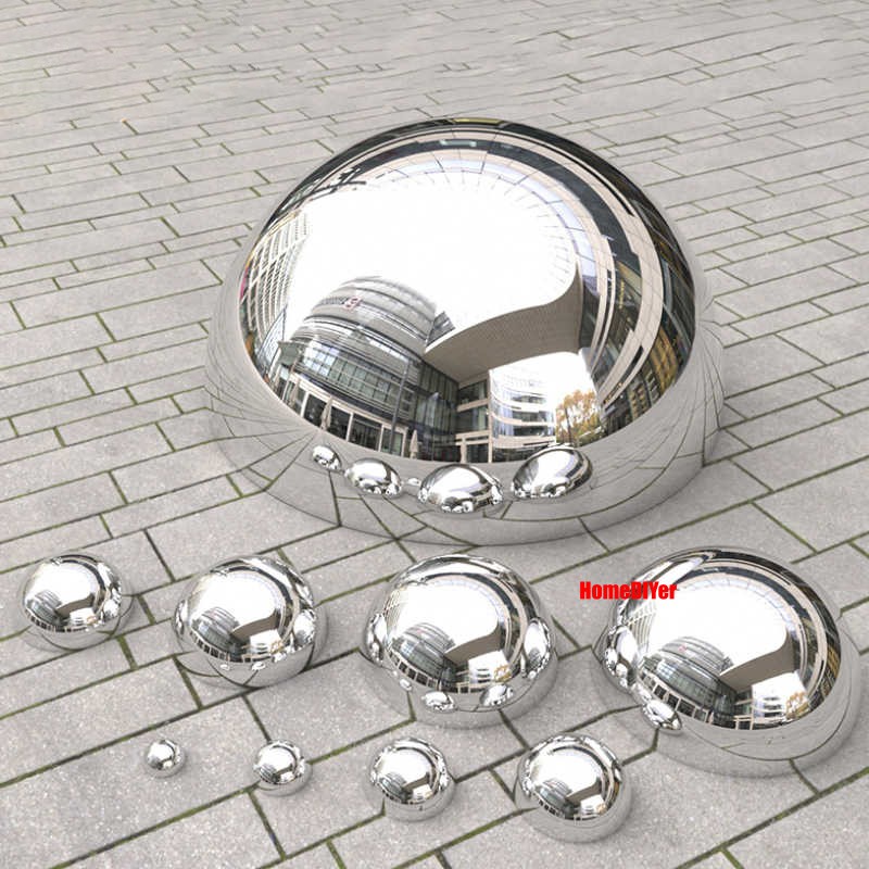 304 Stainless Steel Half Hollow Ball Metal Sphere Hemispheres Gazing Globe Balls