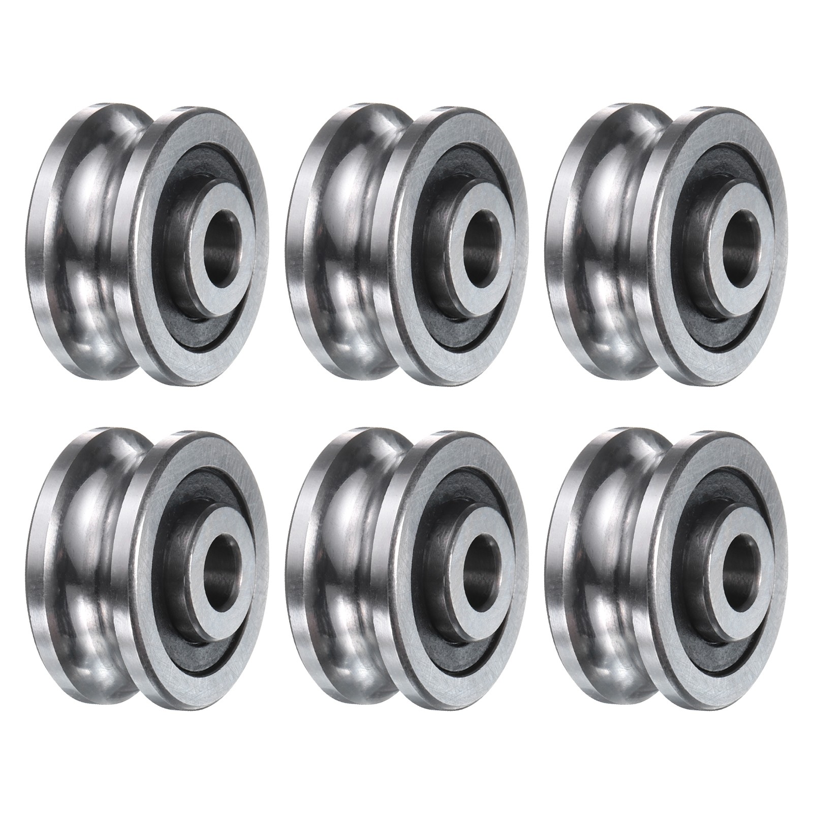 6Pcs SG20 Deep U Groove Ball Track Guide Bearing 6mmx24mmx12mm, Silver