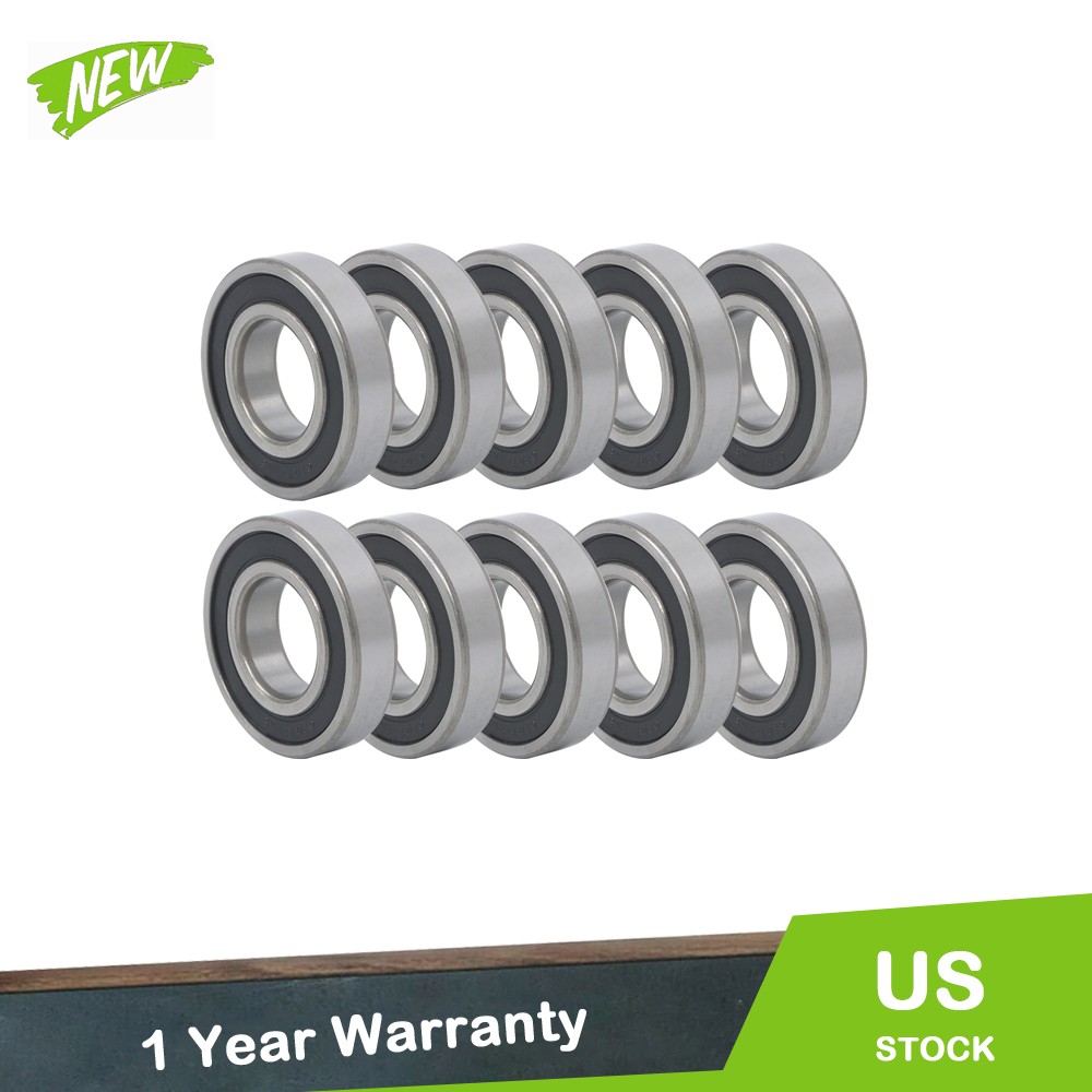 10 Pack 6207-2RS 35mm x72mm x17mm Deep Groove Ball Bearing Rubber Sealed