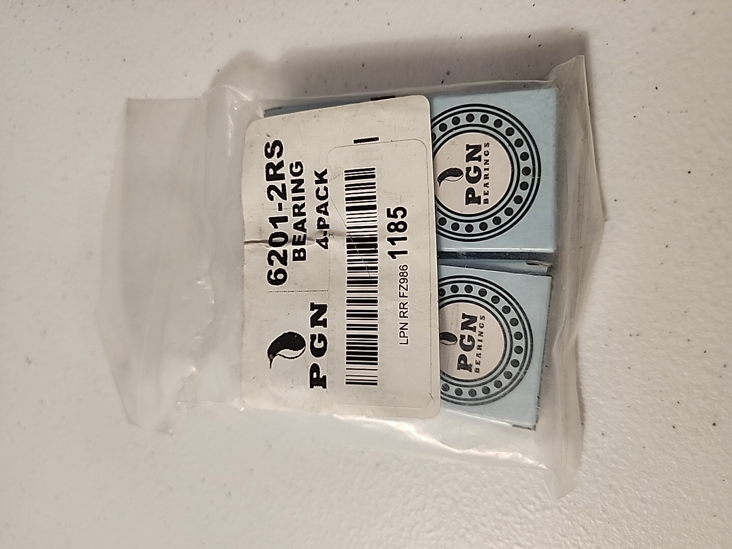 (4) 6201-2RS Premium Rubber Seal Ball Bearing C3 EMQ, 12x32x10, 6201 2RS 6201rs