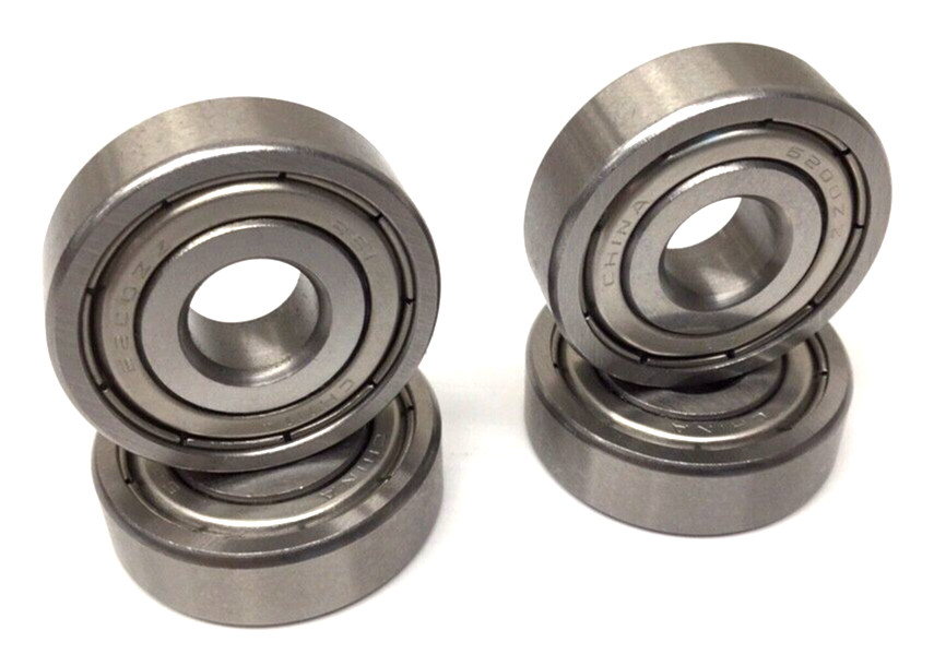 RBI 6200ZZ Ball Bearing Double Shielded 10mm ID 30mm OD 9mm Width (Pack Of 4)