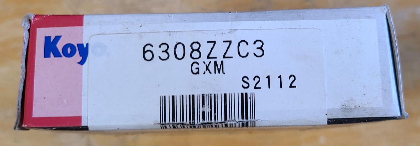 One(1) Koyo 6308ZZC3GXM Deep Groove Ball Bearing 6308 ZZ C3 GXM