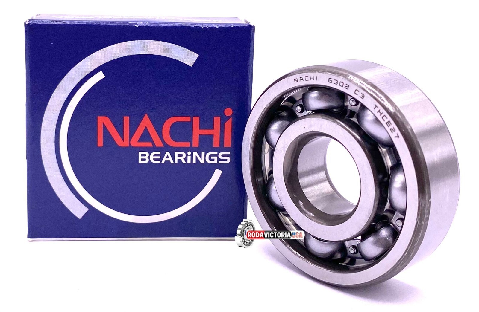 NACHI JAPAN 6302 C3 DEEP GROOVE BALL BEARING, NO SEALS 15x42x13 15x42x13mm NACHI