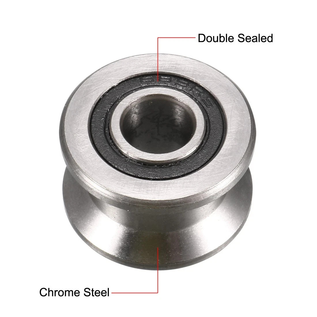 T22 V-Groove Ball Bearing 8×22.5×13.5mm Guide Pulley Bearings for Shaft 12mm