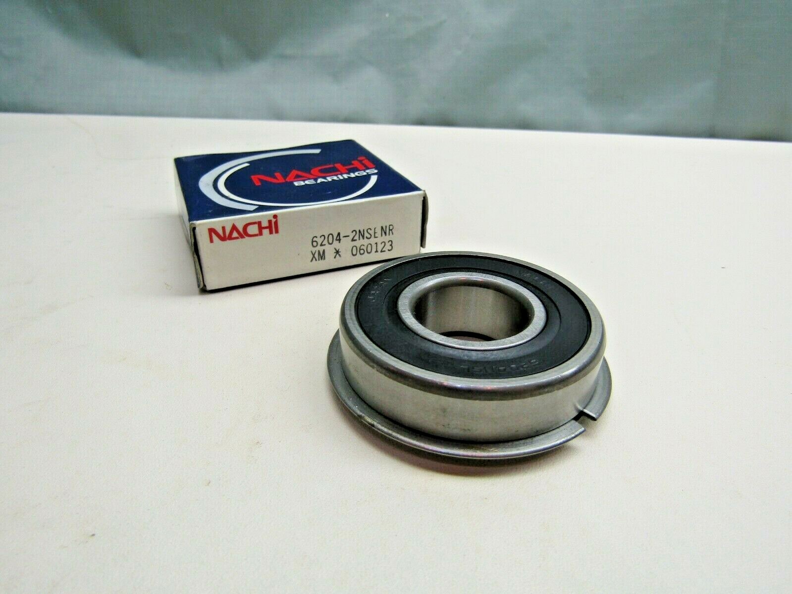 Nachi 6204-2NSENR 6204-2RSNR 20mm X 47mm X 14mm Sealed Snap Ring Bearing