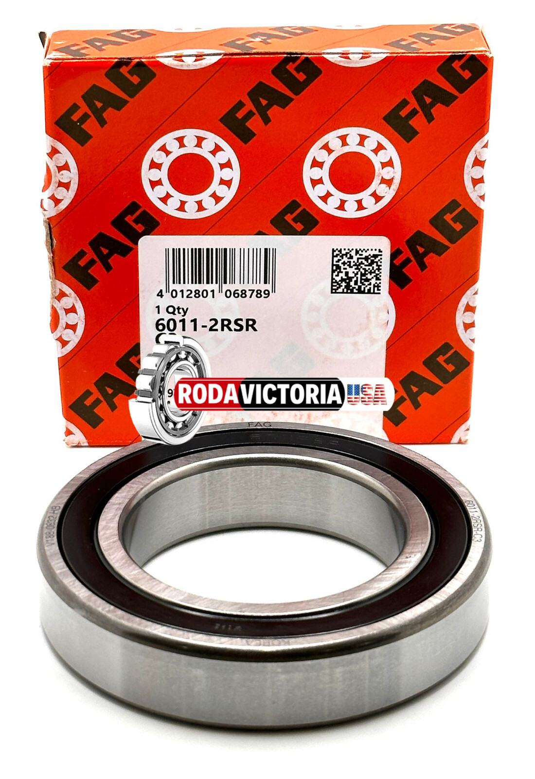 FAG 6011 C3 DEEP GROOVE BALL BEARING, OPEN, NO SEALS 55x90x18mm