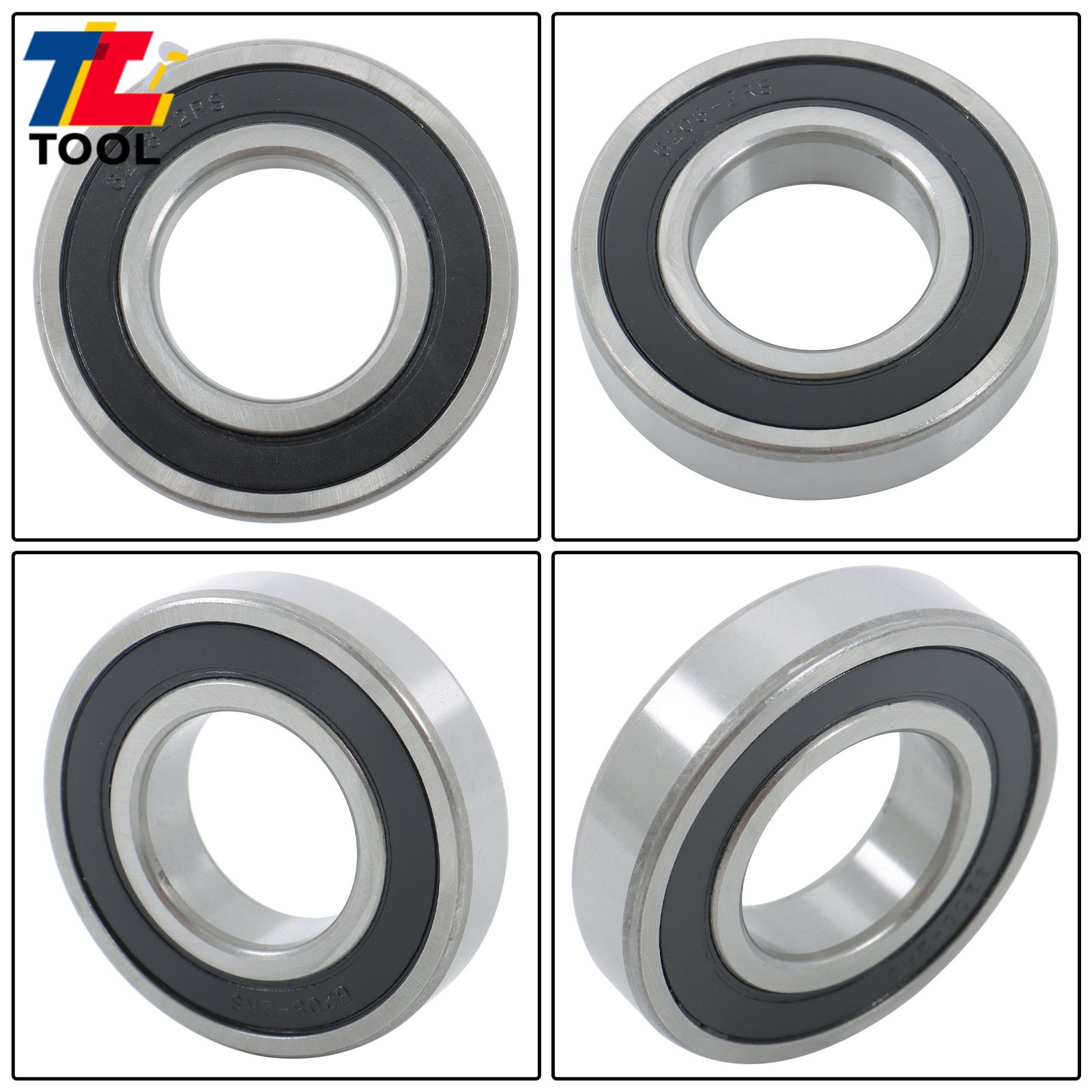 4pcs 6208-2RS 40x80x18mm Bearings Rubber Sealed Industrial