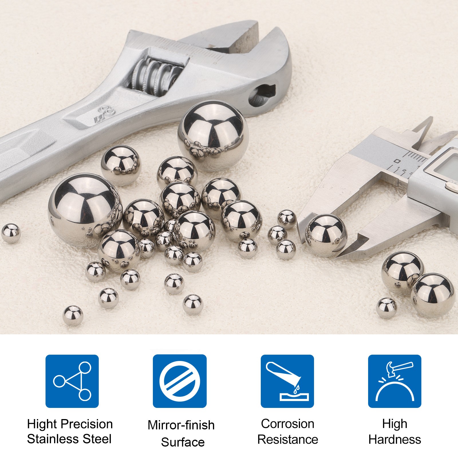 20 Pcs Mirror Polished 7mm Bearing Balls 440C Stainless Steel G10 Precision