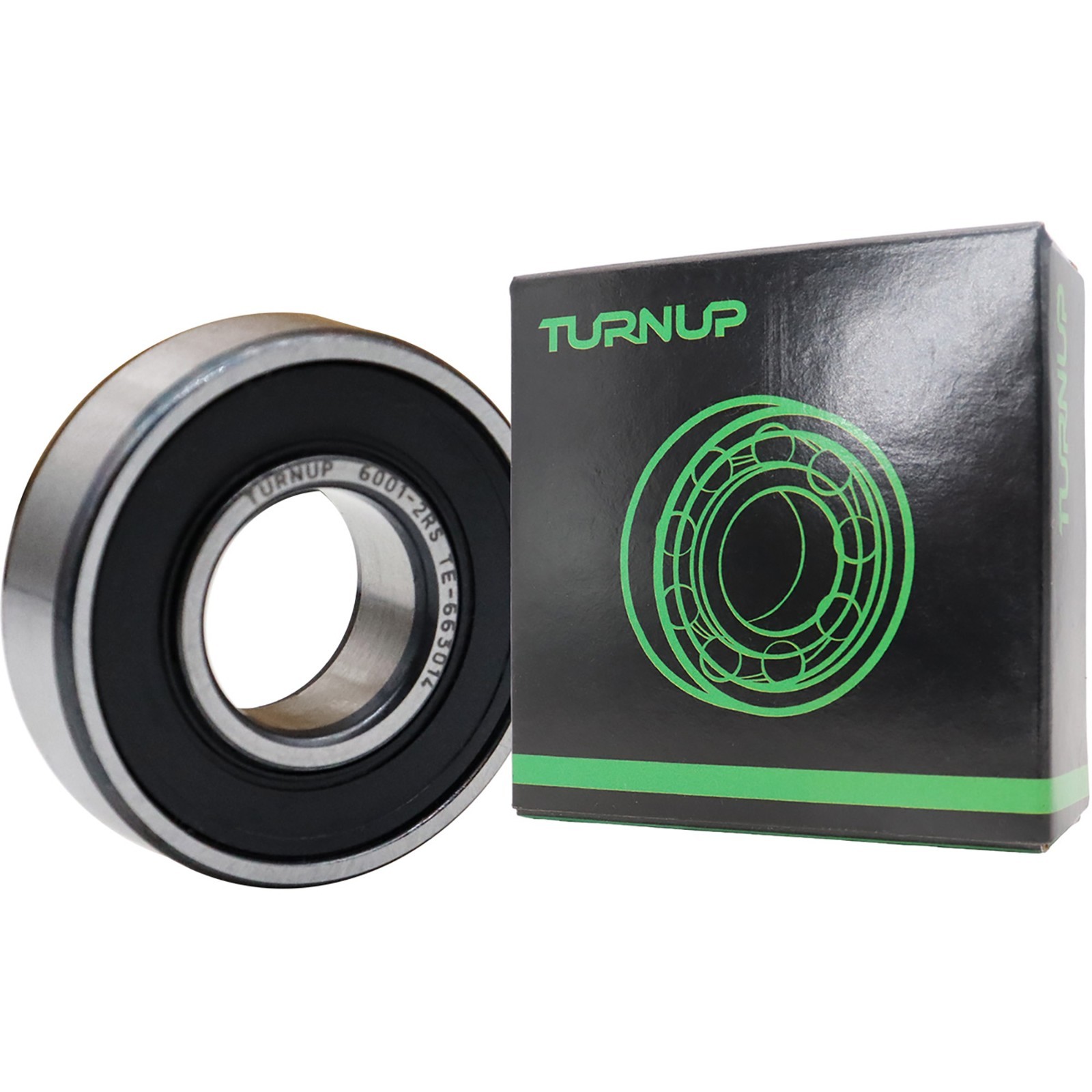 2Pcs TURNUP 6001-2RS Double Rubber Sealed Ball Bearing 12x28x8mm