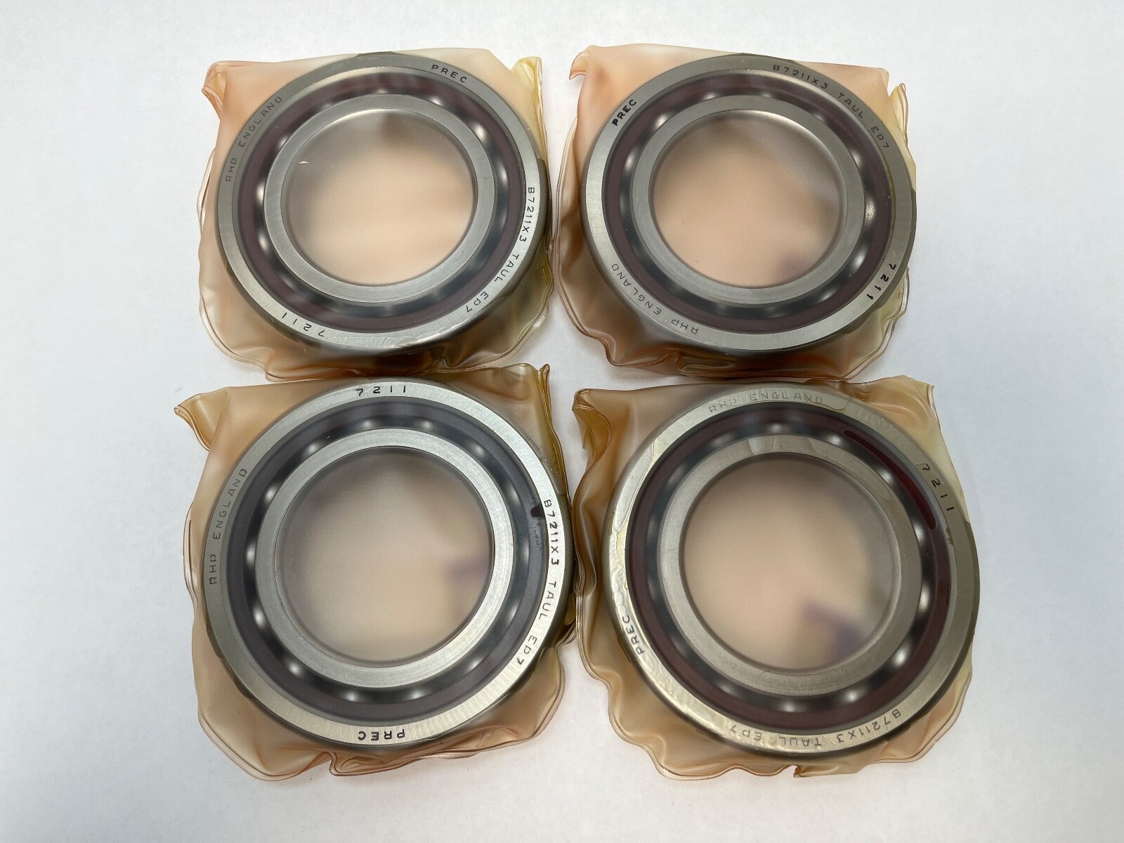 RHP 7211ETQULP4 Bearing 55x100x21mm 7211-E-T-QUL-P4 B7211X3TA4ULEP7 England 4Pcs