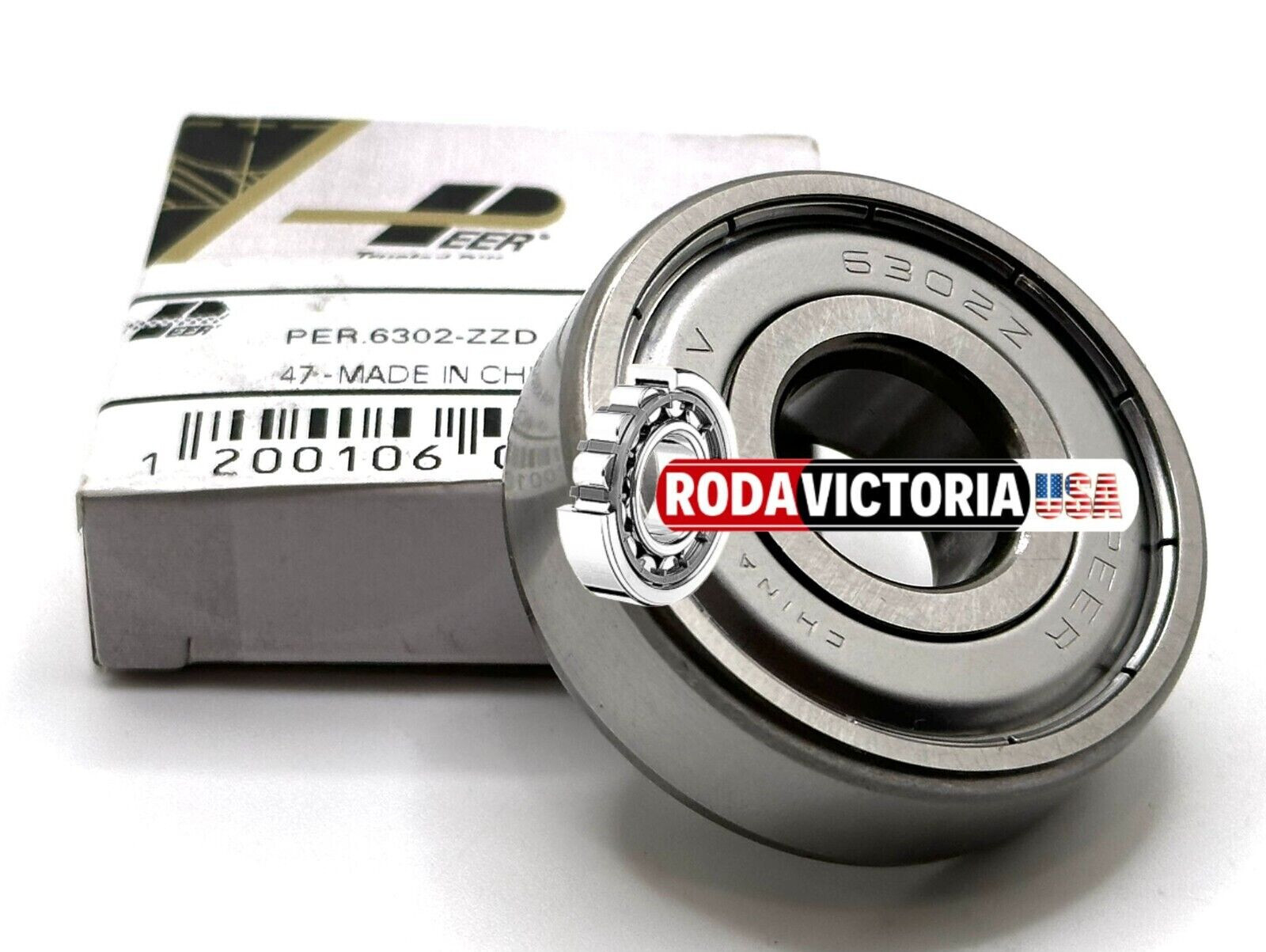 PEER 6302 2ZZD DEEP GROOVE BALL BEARING METAL SHIELDED 15x42x13mm
