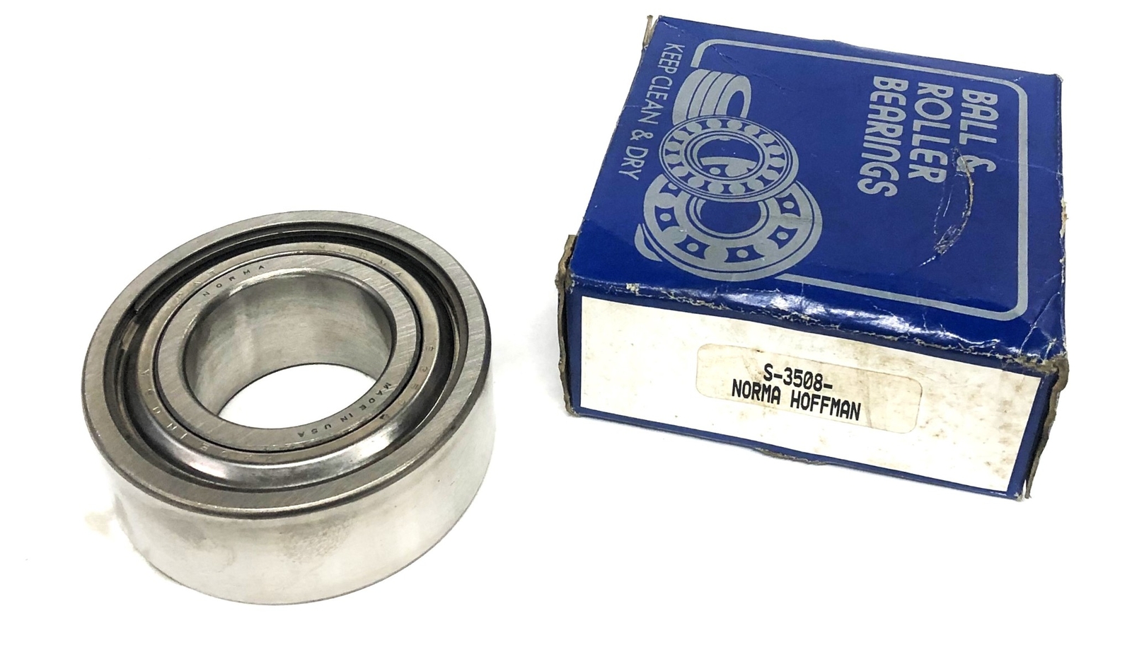 Norma Hoffmann Double Shielded Single Row Ball Bearing S3508 NOS