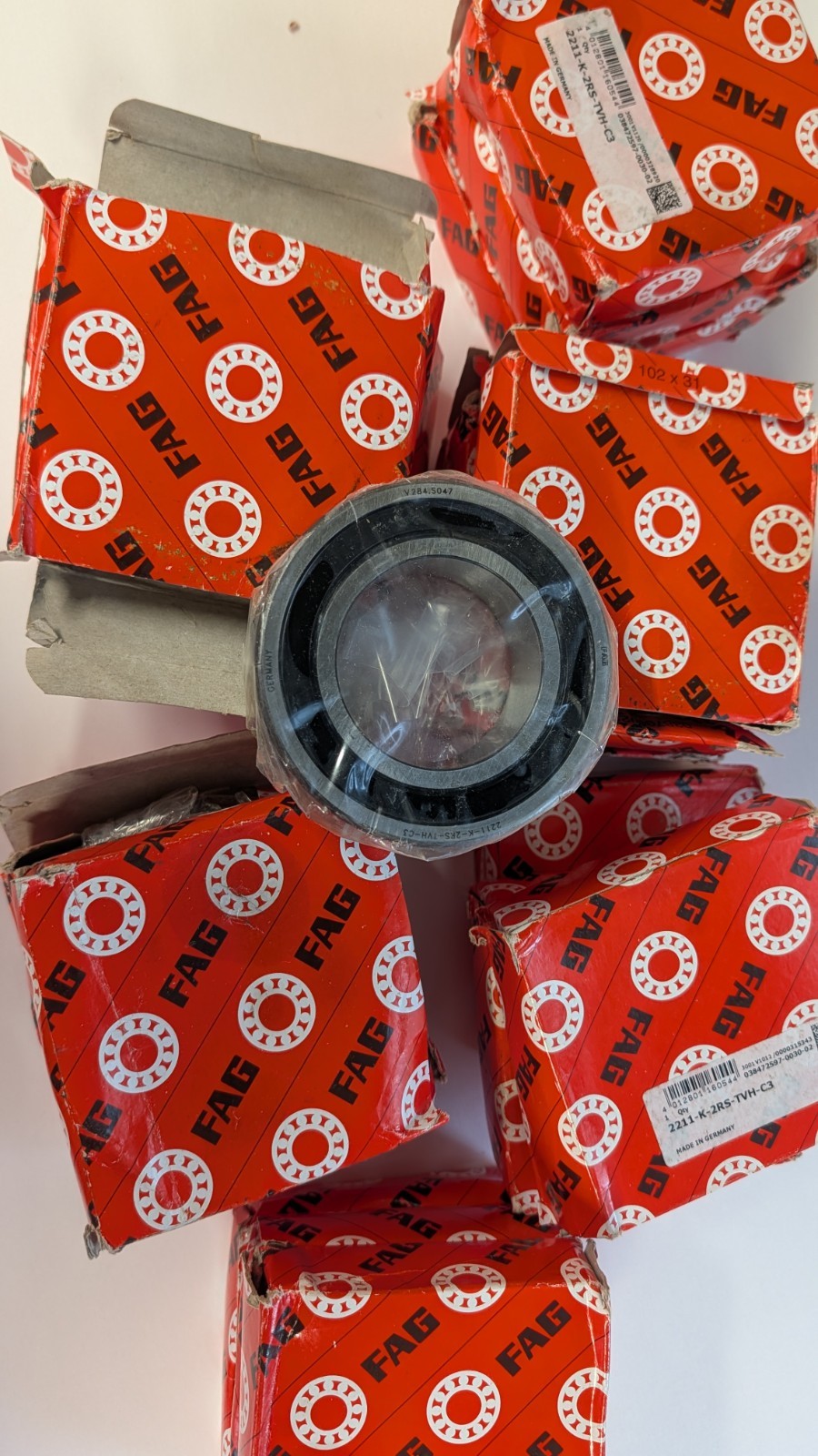 FAG 2211-K-2RS-TVH-C3 Self-Aligning Double Row Double Sealed ID=55mm OD 100mm