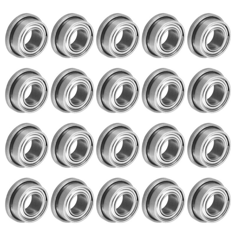 FR144ZZ Flanged Ball Bearing 1/8×1/4×7/64″ Chrome Steel Flange Bearings 20pcs