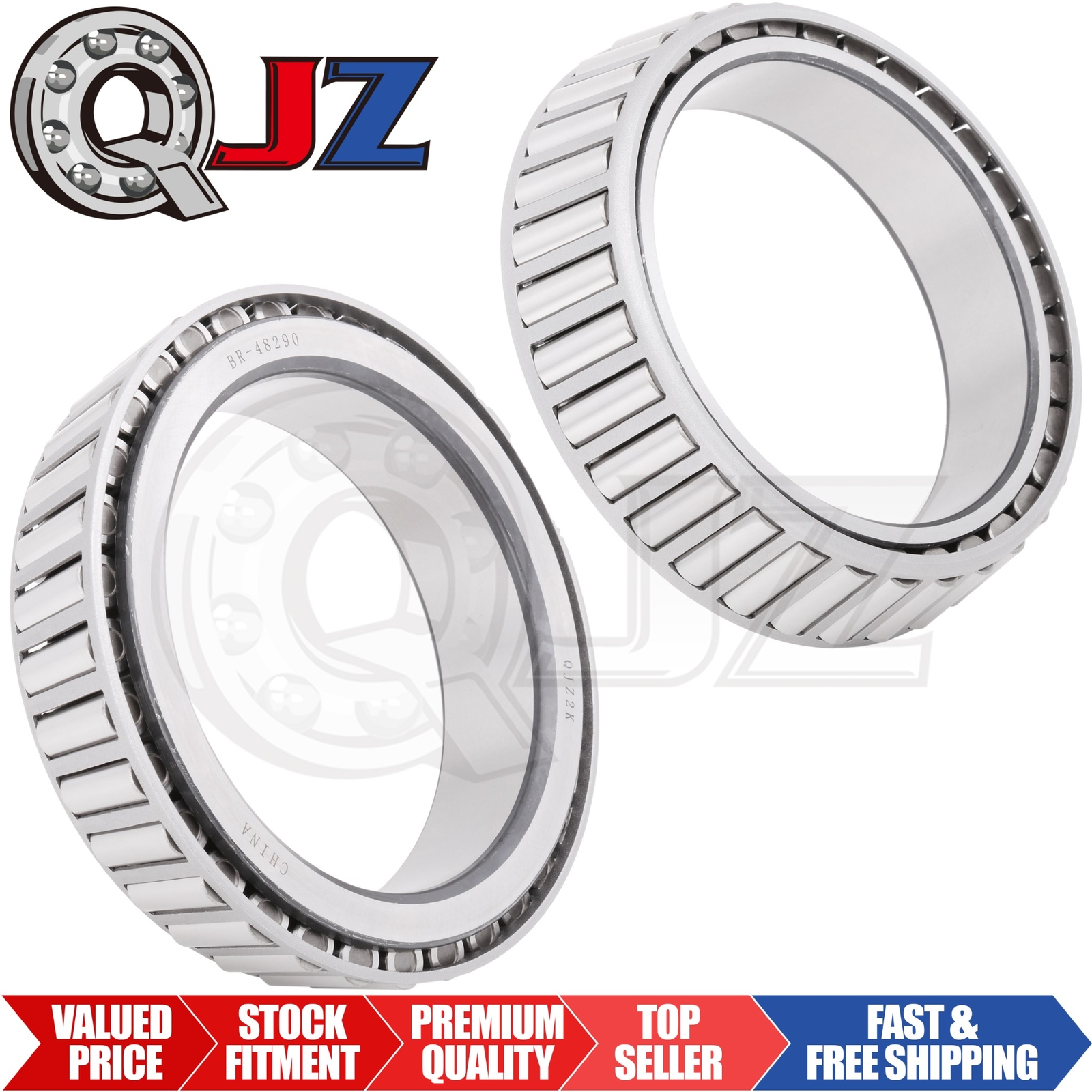 [Qty.2] New BR-48290 Tapered Roller Bearing Single-Cone [5.0in Bore x 1.5in W]