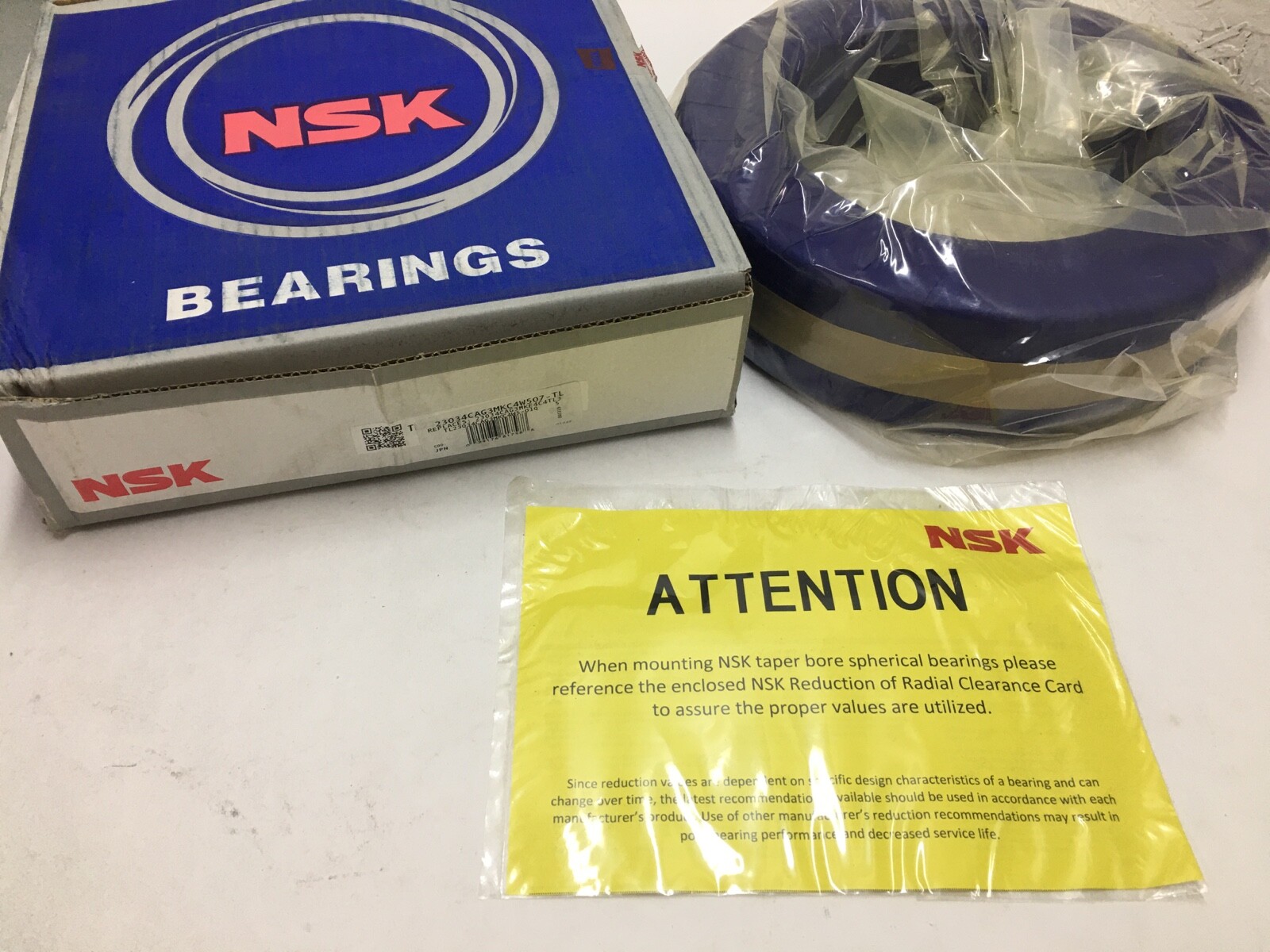 NSK 23034CAG3MKC4 Spherical Roller Bearing 170x260x67 mm 23034 CAG3M K C4 23034K