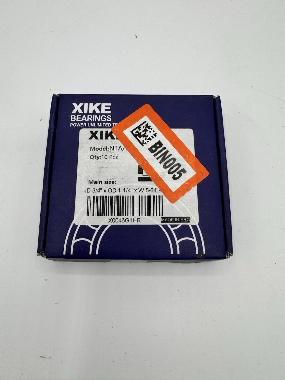 XIKE Thrust Needle Roller Bearing Set ID 3/4″ x OD 1-1/4″ x W 5/64 OD 9 pcs NEW
