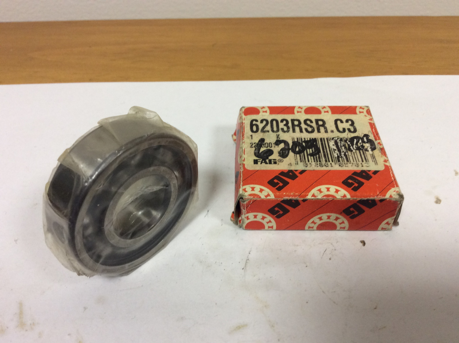 FAG 6203RSR.C3 Deep Groove Ball Bearing, 17mm ID, 40mm OD, 12mm Width, One Seal