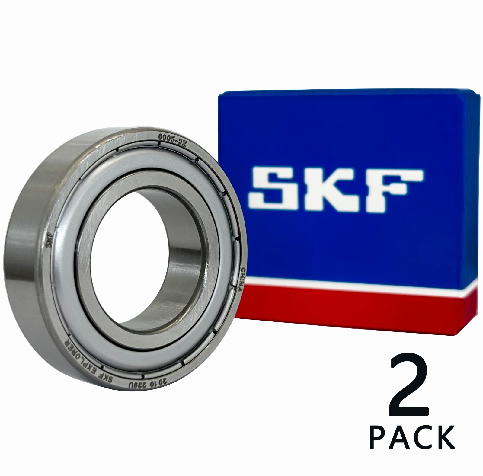 2PACK SKF 6005-2Z 6005-ZZ 25X47X12MM Double Metal Seal Bearings 6005Z