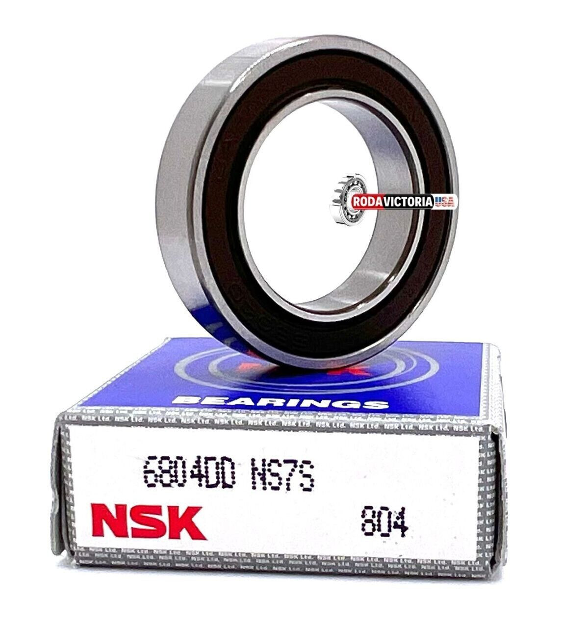 NSK JAPAN 6804 DD DEEP GROOVE BALL BEARING, RUBBER SEALED 20x32x7 mm 61804-2RS!!