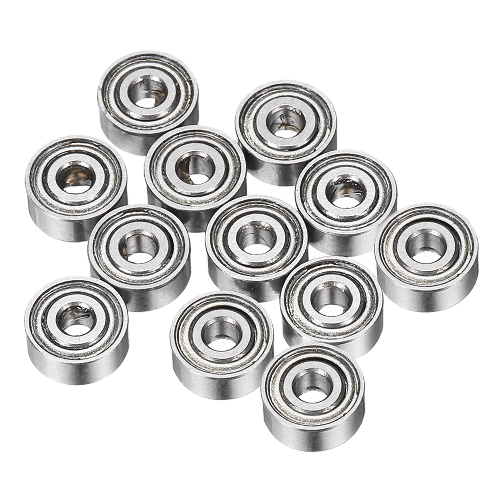 12Pcs MR62ZZ Deep Groove Ball Bearings, 2mm ID 6mm OD 2.5mm Width Bearing