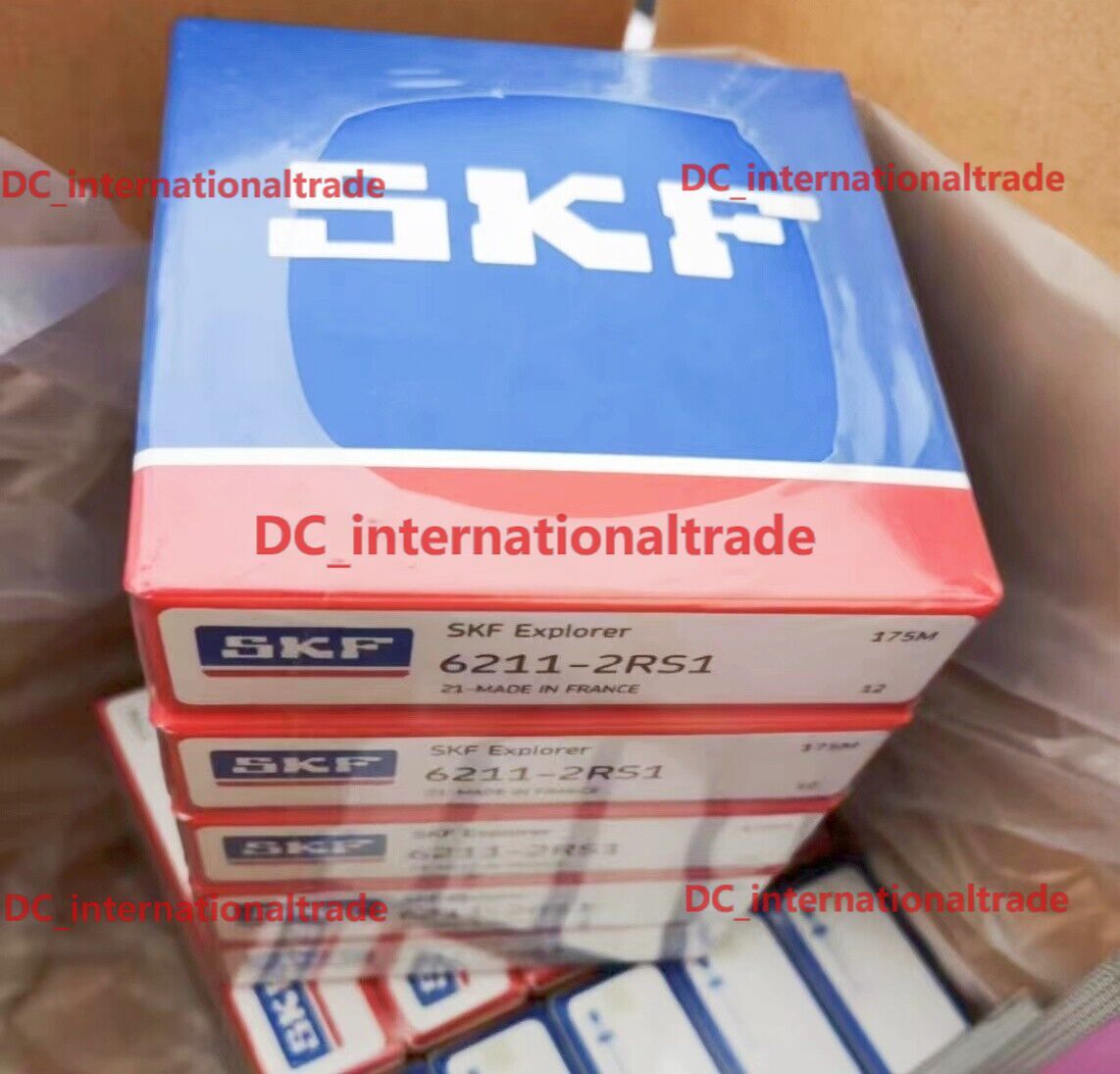 NEW SKF 6211-2RS1 deep groove ball bearing 1PCS #DC