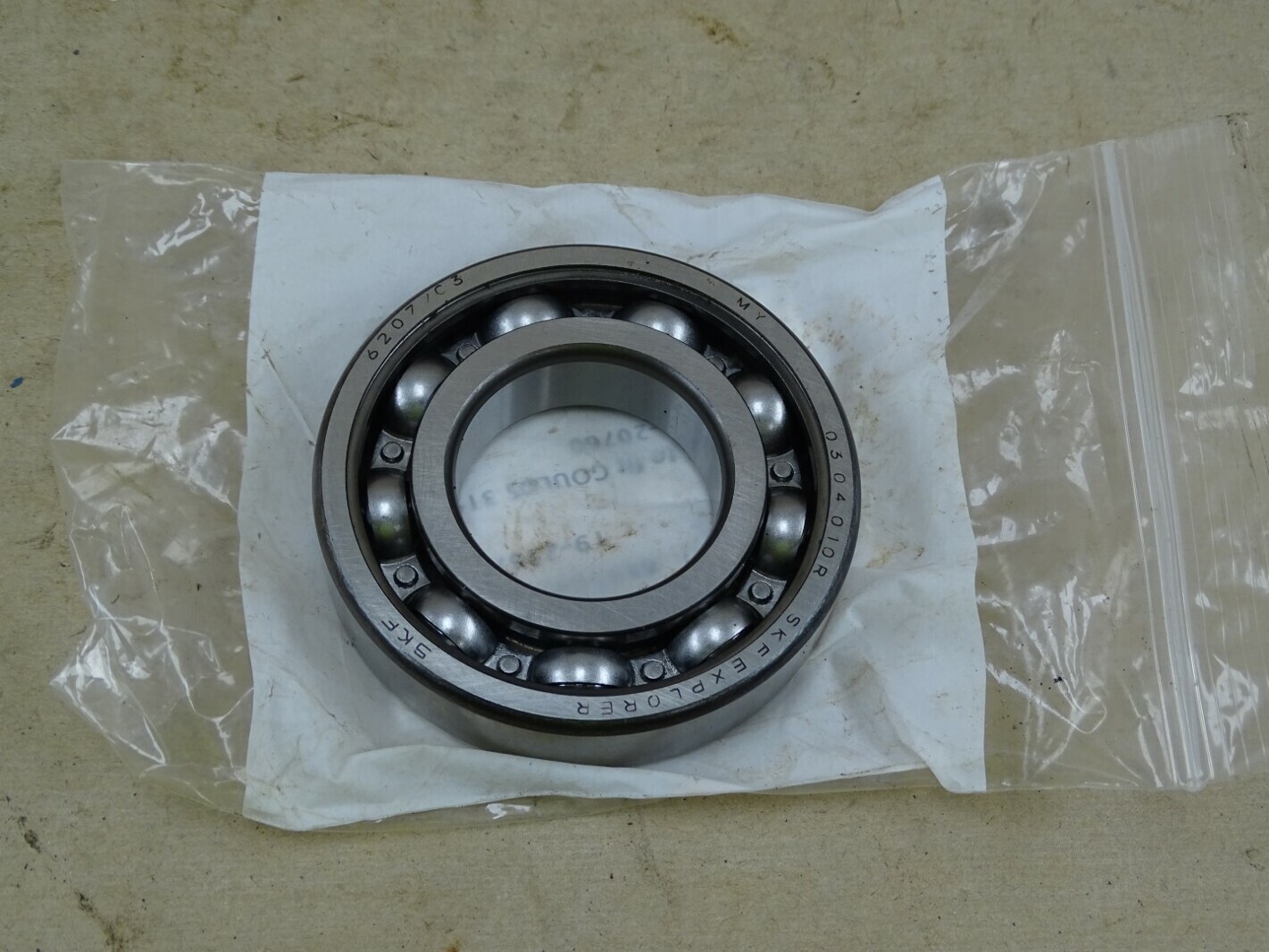SKF Explorer Double Row Bearing 1.378″ Bore, 2.835″ OD, .669″ Wide, 6207/C3
