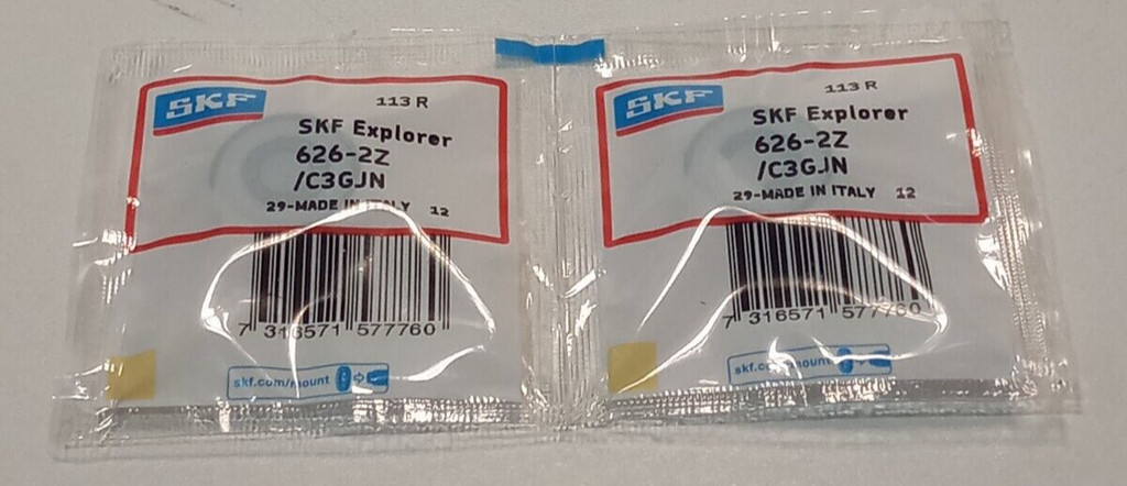 10x SKF Deep Groove Ball Bearing 6x19x6mm 626-2Z/C3GJN Ball Bearing